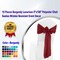 10 Pieces Burgundy Luxurious 8"x108" Polyester Chair Sashes Wrinkle Resistant Event Decor